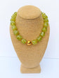 Olive Cube Bead Necklace