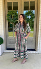 Isabella Floral Print Belted Maxi Dress.