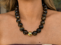 Brown Gold Bauble Necklace