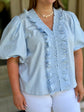 Eloise Ruffle Sleeve Plus Size Top