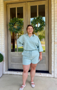 Morgan Stripe Short Plus Size Set